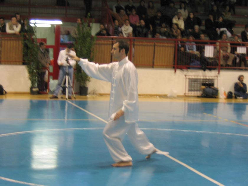 Maestro Simone Sebastiani esegue il Tai Chi